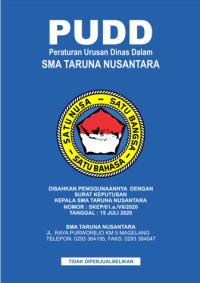 Peraturan Urusan Dinas Dalam SMA Taruna Nusantara Tahun 2015