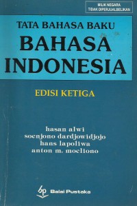 Tata Bahasa Baku Bahasa Indonesia